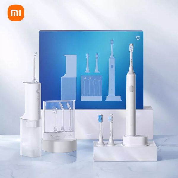 Kit de limpeza Xiaomi Mijia Mondholte Mijia Sonic Elektrische Tandenborstel T500 Mijia Elektrische Monddouche Schoon Tanden Gift Set