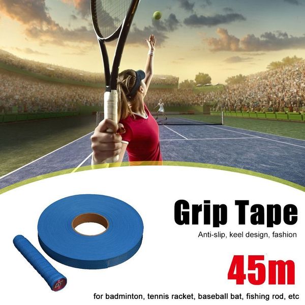 Petecas de Badminton 45m Grande Antiderrapante Tênis Grip Fita respirável Esporte Sweatband Enrolamentos Sobre Alça De Bicicleta Para Vara De Pesca Beisebol 230616