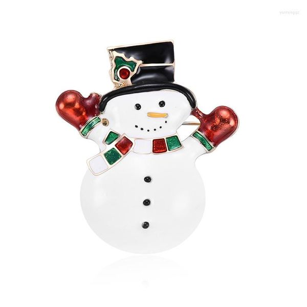 Sacchetti per gioielli 3 pezzi spilla pupazzo di neve natalizia spille bianche regali per banchetti accessori per regalo ragazza donna
