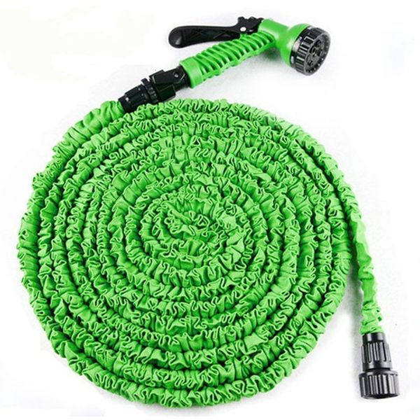 Tubi flessibili 25FT200FT Tubo da giardino Espandibile Flessibile Acqua Plastica Autolavaggio Pistola Spruzzatore Irrigazione Strumenti 230616