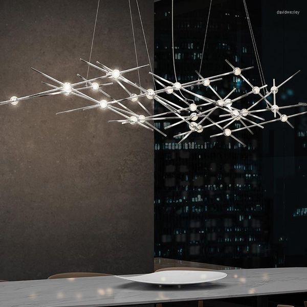 Kolye lambaları Simig Lighting Dream Star Sky Minimalist Chrome Chandelier Modern Kulüp Sanat Yaratıcı Düğün Partisi