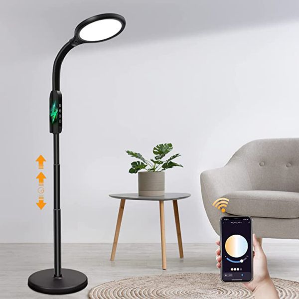 Lampada da terra da terra per soggiorno Lampada da terra con telecomando 3 lampade da scrivania a luminosità regolabile Luce notturna a LED per interni ed esterni con batteria ricaricabile