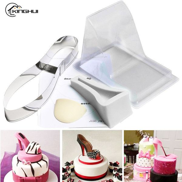 Backformen Große Größe Fondant Kuchen 3D Silikon Stiletto High Heel Form Dame Schuhform Für Hochzeit Dekoration Hause DIY Backformen Werkzeug 230616