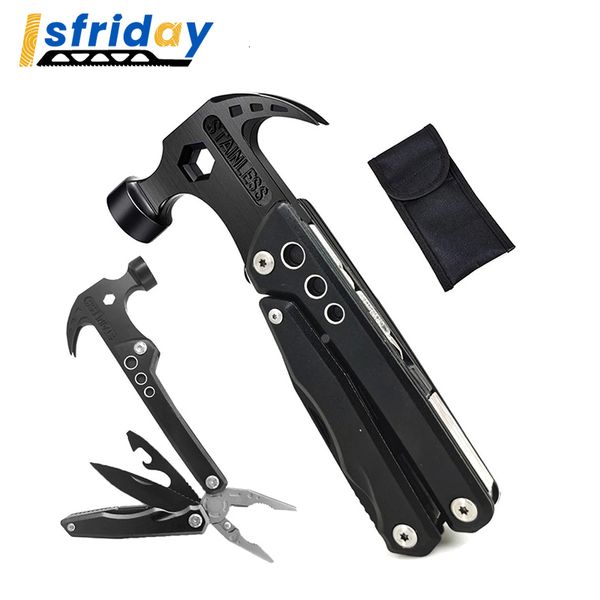 Hammer Multifunktionszange Multitool Klauenhammer Edelstahlwerkzeug mit Nylonscheide für Outdoor Survival Camping Jagd Wandern 230617