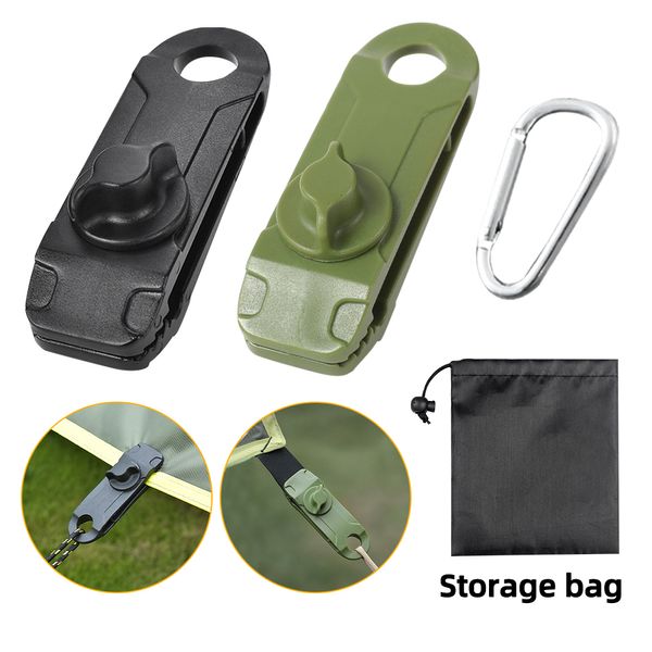 Gadgets ao ar livre Tenda Lona Clipes Toldo Lona Conjunto de braçadeira Jaw Grip CarPool Cover Fasteners Acessórios à prova de vento com trava pesada 230617