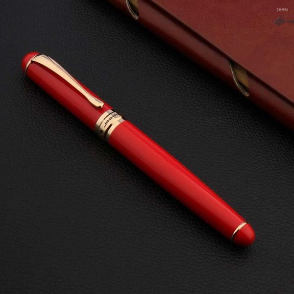 JinHao 750 Canetas Esferográficas de Metal Dourado Chinês Vermelho Artigos de Papelaria Escritório Material Escolar Tinta Rollerball