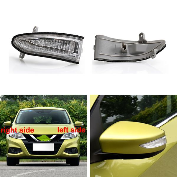 Para Nissan Tiida 2016 2017 2018 2019 Acessórios do carro Turn Signal Light Side Mirror Retrovisor Indicator Turning Lamp