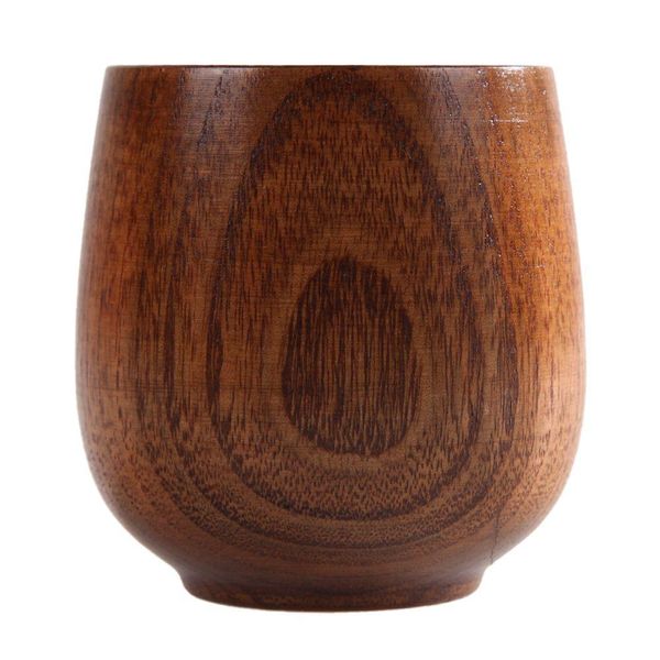 Bicchieri da vino Jujube Wood Cup Primitive Handmade Abete naturale in legno Colazione Birra Latte Bicchieri Tè verde Yerba Mate Tazze Drop D Dht3J