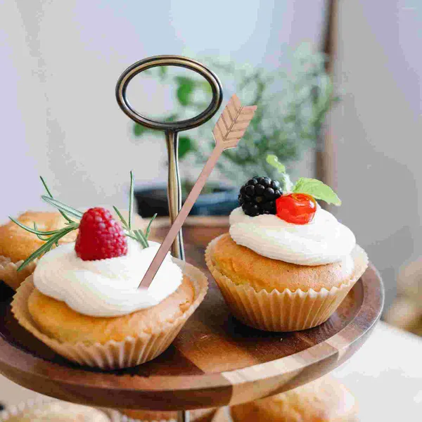 Conjuntos de louças 1 conjunto de garfos de frutas Bolo de aço inoxidável com pote de armazenamento Palitos de sobremesa para festa