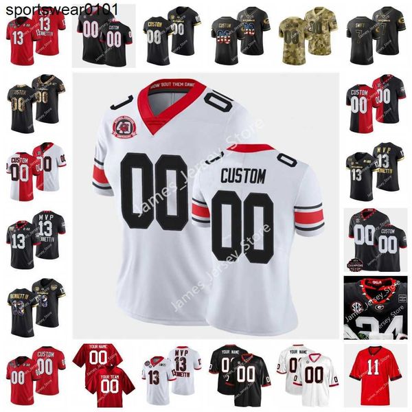 2022 Ncaa Brock Bowers Jerseys College Football Jersey 4 James Cook 1 George Pickens 15 Trezmen Marshall 3 Zamir White 12 Brock