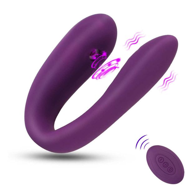 Brinquedo sexual massageador olo g-ponto vibradores casal compartilhar u forma dobrável sucção vibrador brinquedos para clitóris estimulador vagina