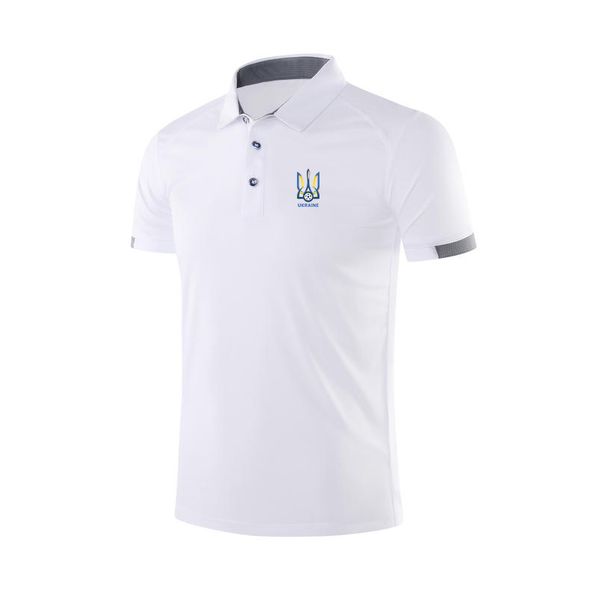 Associação ucraniana masculina e feminina polo design de moda macio respirável malha esportes camiseta esportes ao ar livre camisa casual