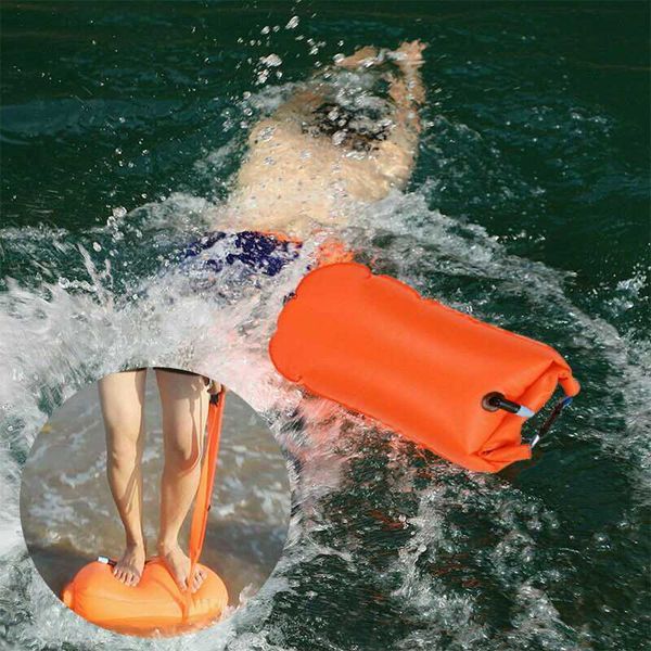 Accessori da spiaggia Dispositivo Boa Traino Galleggiante Nuoto Gonfiabile Boa da nuoto in acque libere Air Dry Bag 230616