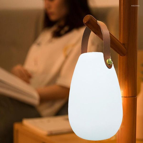 Gece Işıkları Taşınabilir LED Işık Açık Dekorasyon Çim Lambaları USB Şarj Bahçesi Fener Kamp Partisi Anti-Fall Zemin Lambası