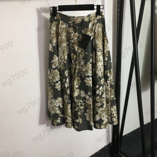 vestido feminino tamanho grande roupas de grife vestidos de marca meia saias femininas vestidos estampados de flores elegantes saias de peça única saias de cintura alta saia plissada