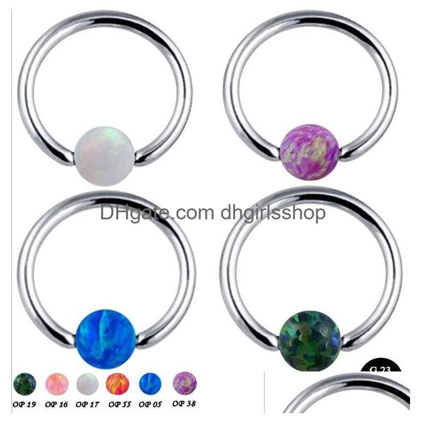 Anelli per capezzoli 100% G23 Titanium Hoop Clip Ball Studs Anello al naso Piercing al labbro Gioielli per il corpo Per uomo Donna Drop Delivery Dhqdr