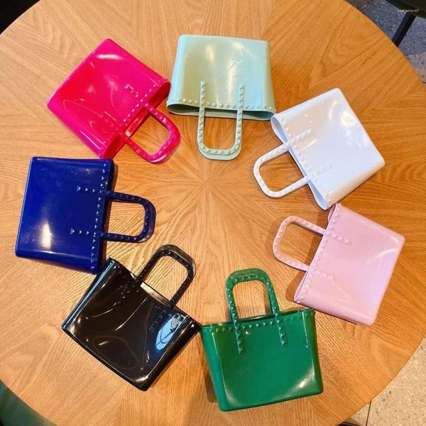 Alışveriş Çantaları IN SATIŞ 2023 Jelly Bag Sebze Sepeti Renkli Şeker Renk Mini Tote