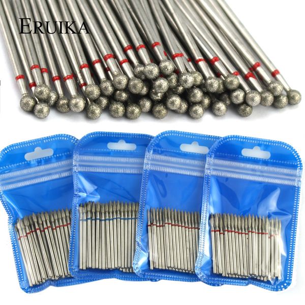 Nail Art Equipment 100 pz/pacco Diamond Nail Drill Rotary Bits Burr Set Taglierina elettrica per lime per unghie per manicure Fresatura elettrica Burr Grinder 230616