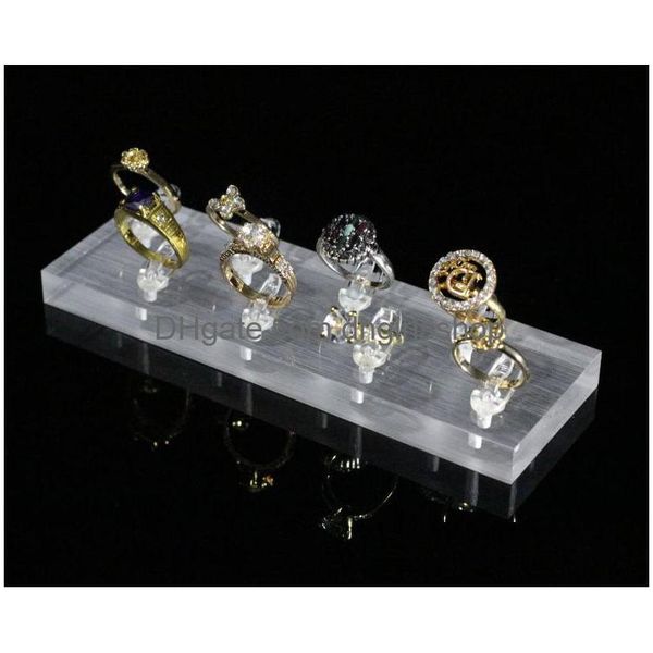 Vassoio per gioielli Espositore per anello in acrilico personalizzato Clip per organizer Clip per organizzatore Custodia per gioielli Drop Delivery Packaging Dhdps