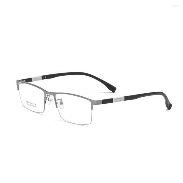 Montature per occhiali da sole Unisex Mezza montatura in metallo Occhiali da lettura Uomo Donna Viso grande Occhiali miopi leggeri Business Daily