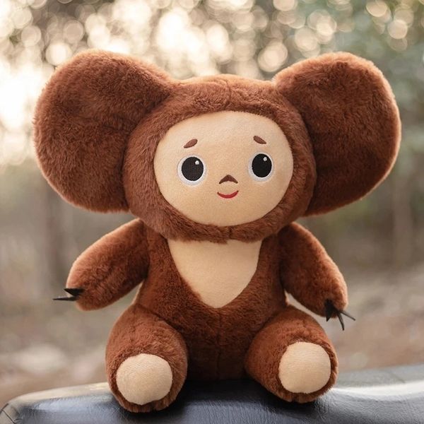 Bonecas de Pelúcia Cheburashka Brinquedo de Pelúcia Olhos Grandes Macaco com Roupas Boneca Rússia Anime Baby Kid Kwaii Sleep Appease Boneca Brinquedos Para Crianças 230616