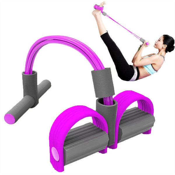 Widerstandsbänder 4 Tube Elastic Sit Up Pull Rope Gym Workout Sport Pedal Ankle Puller für Fitnessgeräte 230617