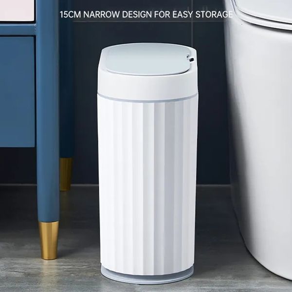 Caixotes do lixo 9L8L7L Smart Lixeira com sensor automático para cozinha doméstica, banheiro, lixeira à prova d'água Touchless N costura 230616