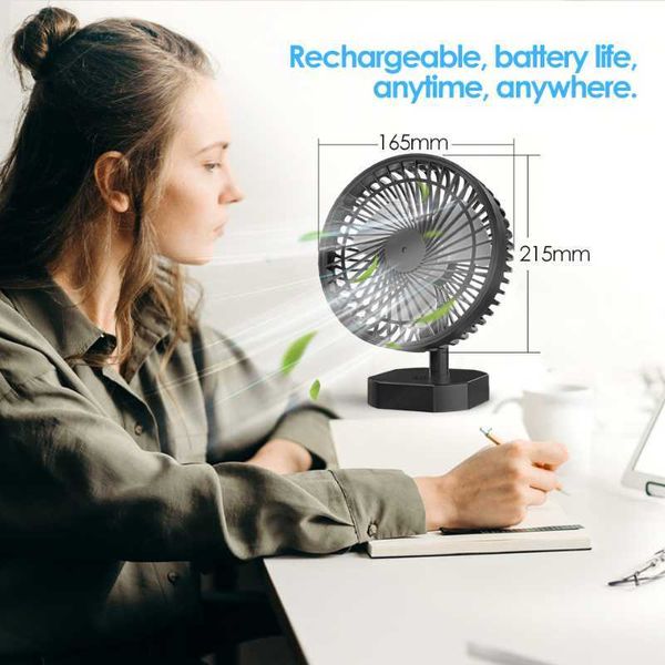 Ventiladores elétricos Desktop 1200mAh Tipo-C Recarregável Portátil Air Wireless Mini Speed ​​Table Electric Home Office