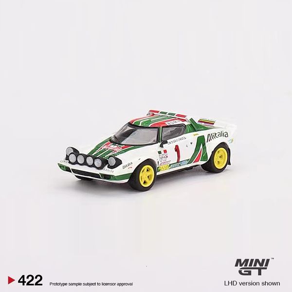 Electricrc Mini GT 1 64 Modellauto Lancia Stratos HF 1977 Rally Montecarlo Gewinner #1 Legierungstempel des Cast Fahrzeug #422 LHD 230616