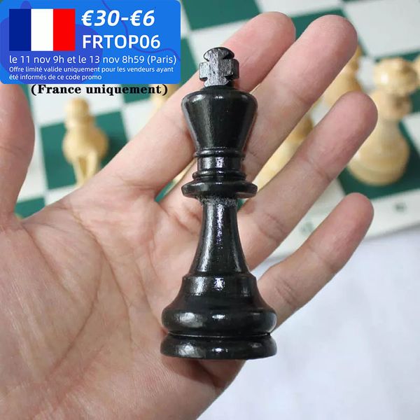 Satranç Oyunları Yüksek Kaliteli Satranç Oyunu Kral Yüksek 97mm 77mm 64mm Ajedrez Ortaçağ satranç seti satranç tahtası 32 satranç parçaları oyuncaklar oyun oynuyor 230617