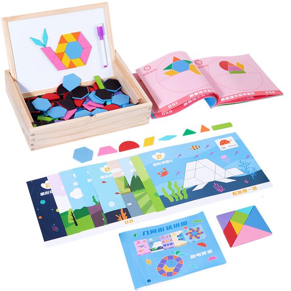 Puzzle magnetico in legno per bambini Puzzle per bambini Puzzle di corrispondenza Puzzle per neonati, sussidi didattici magnetici per la prima educazione, giocattoli per la scuola materna