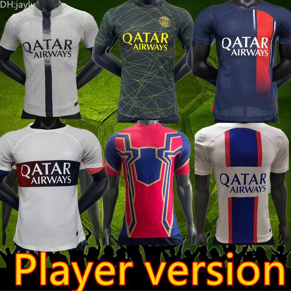 версия игрока maillot de foot футбольные майки 22 23 24 MBAPPE VITINHA SERGIO RAMOS DI MARIA DRAXLER футбольная рубашка 2023 MARQUINHOS VERRATTI Men Maillots PSgS player