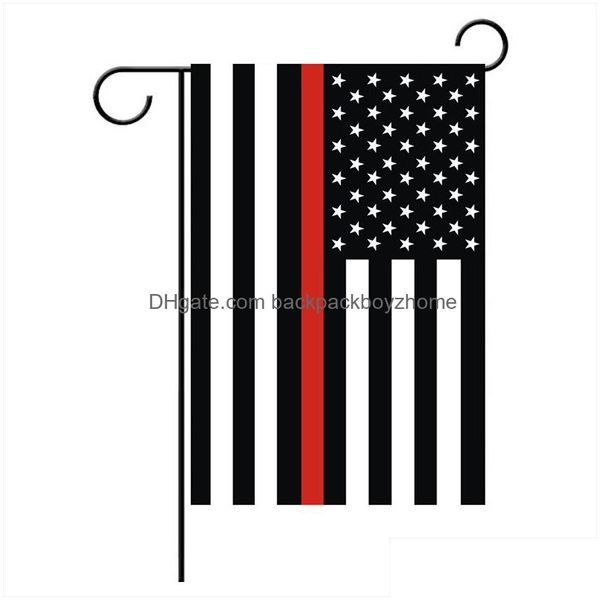 Banner Bandeiras Blueline Eua Police Party Decoração Fina Linha Azul American Garden Flag Drop Delivery Home Festive Supplies Dhj8C