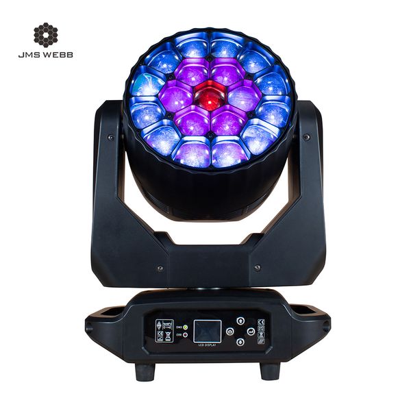 SHEHDS Neue Version LED RGBW Beam+Wash 19X20W Big Bees Eyes Moving Head Beleuchtung mit DJ Controller Nachtclub