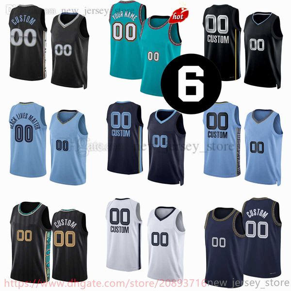 Custom New New Impresso Basketball Jersey 12 Ja Morant 13 Jaren Jackson Jr. Tyrell Terry David Roddy Steven Adams Ziaire Williams Brandon Clarke Jerseys 6 patch