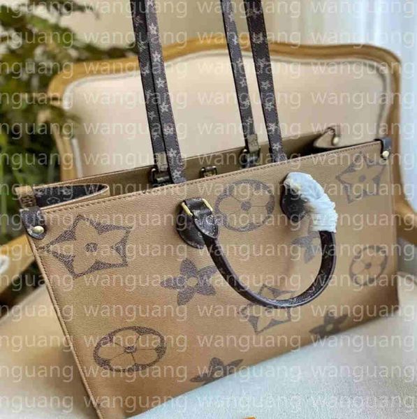 ONTHEGO Borse On The Go Designer Tote Bag Large Shopping Mummy Totes 12 colori Vera pelle 25cm Borsa a mano di lusso con stampa leopardata