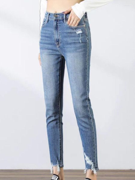 Jeans Feminino Preço Preferencial Feminino Estilo Verão 2023 Casual Capris Lápis Calças Justas