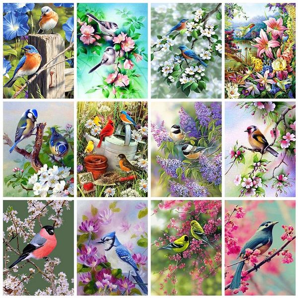 Stich Evershine Vollquadratische Diamantmalerei Tiere 5d DIY Diamond Stickerei Vogel Strassbilder Bild Mosaik Wohnkultur Kunst