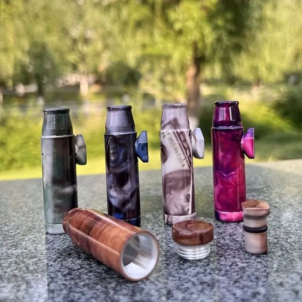 New Metal Bullet Rocket Shape Snuff Snorter Pipa da fumo Alluminio metallo Sniff Dispenser Sniffer nasale Tabacco Herb Accessori per fumatori