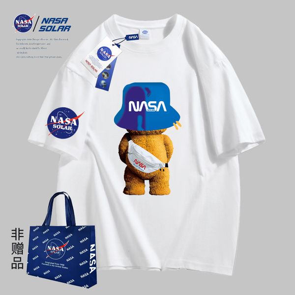 Herren Designer Shirt Klassische NASA -Shirt Mode Polo Shirts Essentielle Hemden Street Casual T -Shirt atmungsaktiv und schnell trocknen kurz Ärmeln Buchstaben Druckkleidung 224