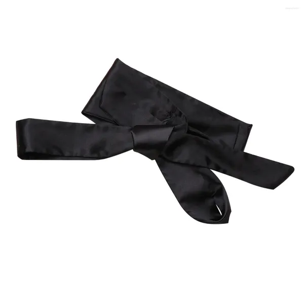 Cinture Cintura vintage Cintura in raso Fascia larga 110 12 0,2 cm Nastro di seta da donna Abito nero da donna