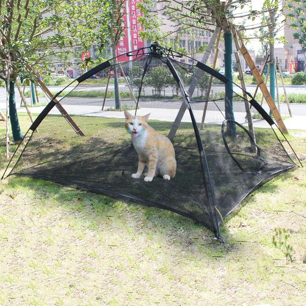 Gaiolas para uso ao ar livre Tenda portátil instantânea para gatos ou habitat com ventilação de ar Tecido de malha para casa de cachorro Tamanho 75