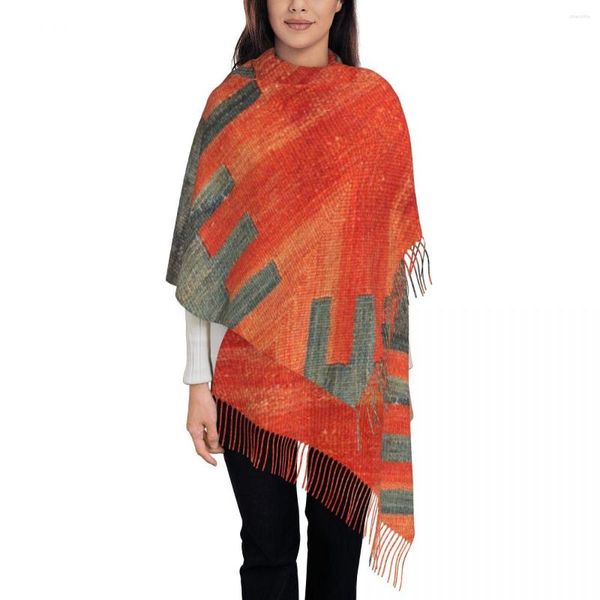 Schals Vintage Kelim Navaho Webart Azteken Textil Quaste Schal Winter Warme Tücher Wraps Damen Böhmische Türkische Stammes Ethnische Kunst