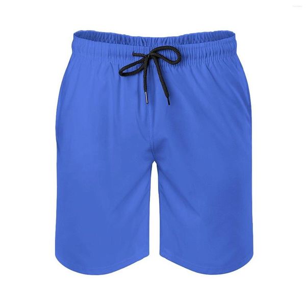 Pantaloncini da uomo Tinta unita Tinta unita Royal Blue-Ozcushions Ha oltre 60 Blues Costume da bagno da uomo Sport Spiaggia Surf Tasche e rete