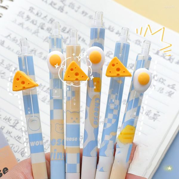 Ins сыр дизайн механические карандаши Kawaii 0,5 мм прессы ручки корейский стационарный автоматический инструмент для написания инструментов.
