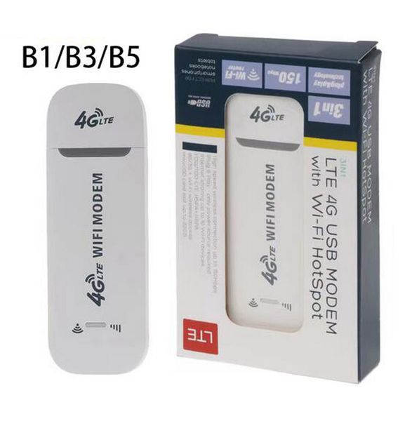 3'ü 4G LTE WiFi Modem Modem Cep Arabası USB Dongle Mini Çubuk Tarih Kartı Mobil Hotspot Kablosuz Geniş Bant Perakende Kutu DHL SIM Kart Yuvası Olmadan