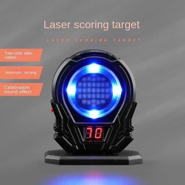 Handwerkzeuge Infrarot-Induktion Elektronische Scoring-Laser-Zielscheibe Farbempfindliche Schießübungen mit Soundeffekten Trainingsspielzeugausrüstung 230617