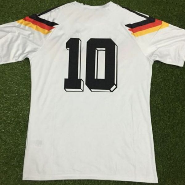 ALEMANIA 1990 maglie da calcio retrò vintage classiche Matthaus Voller Riedle Klinsmann Kohler camisa uniforme Maglia da calcio Camiseta maillot de foot 90