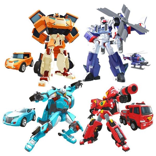 Brinquedos de transformação Robots Big ABS Tobot Transformation Robot Toys Korea Cartoon Brothers Anime Tobot Deformation Car Airplane Toys for Children Gift 230617