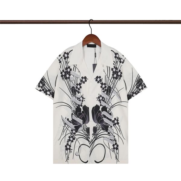 CAMISA DE BOLOS CON ESTAMPADO DE GUEPARDO Camisas de diseñador para hombre Camisa de manga corta hawaiana Camisa de vestir ajustada para hombres Camisa de Hawaii variada